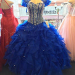 Load image into Gallery viewer, Royal Blue Quinceanera Dresses Ball Gowns 2017 vestidos de quinceañeras
