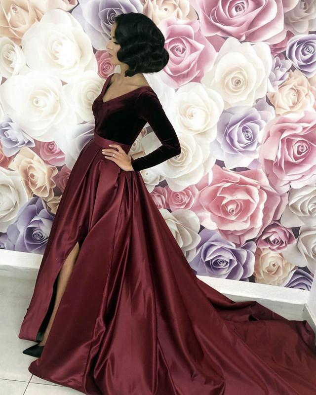 Long-Sleeves-Prom-Dresses-Velvet-Evening-Satin-Gowns