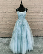 Cargar imagen en el visor de la galería, Light Blue Prom Dresses
