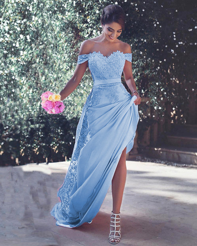 Light Blue Prom Dresses Mermaid