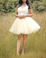 Load image into Gallery viewer, Yellow Tulle Homecoming Dress
