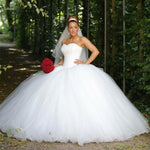 Load image into Gallery viewer, Luxurious Sequins Beaded Tulle Sweetheart Wedding Dresses Ball Gowns
