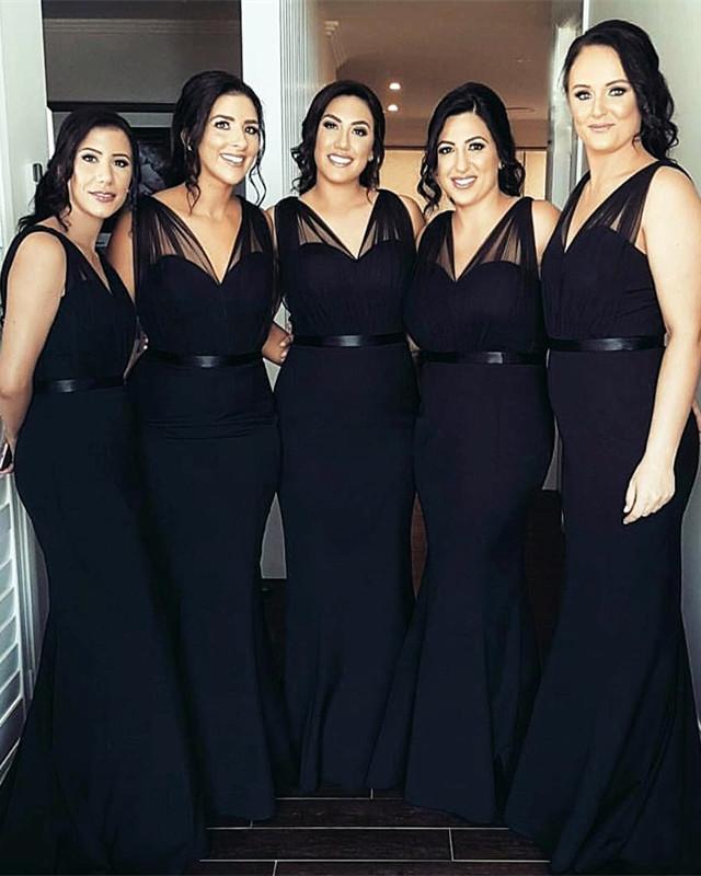 Long-Bridesmaid-Dresses-Black