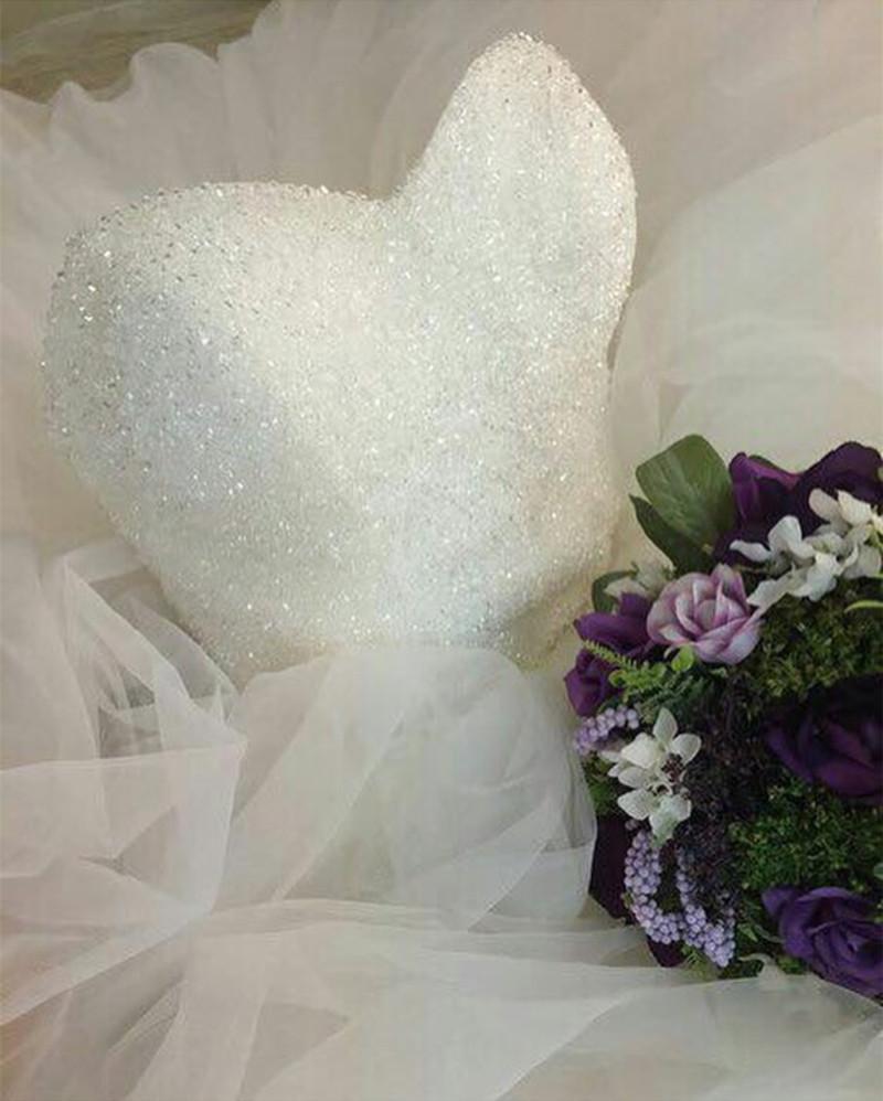 Luxurious Sequins Beaded Tulle Sweetheart Wedding Dresses Ball Gowns