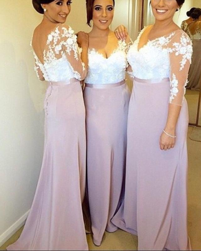 Lilac-Bridesmaid-Dresses-Long-Formal-Sheath-Dress-For-Evening