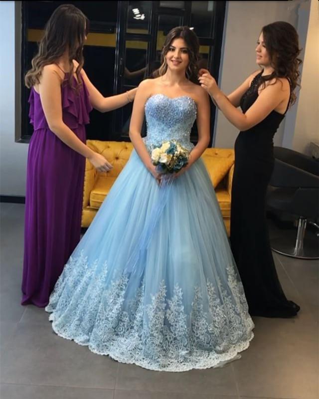 light blue evening dresses