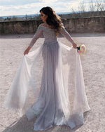 Load image into Gallery viewer, Off Shoulder Lace Mermaid Dresses With Split
