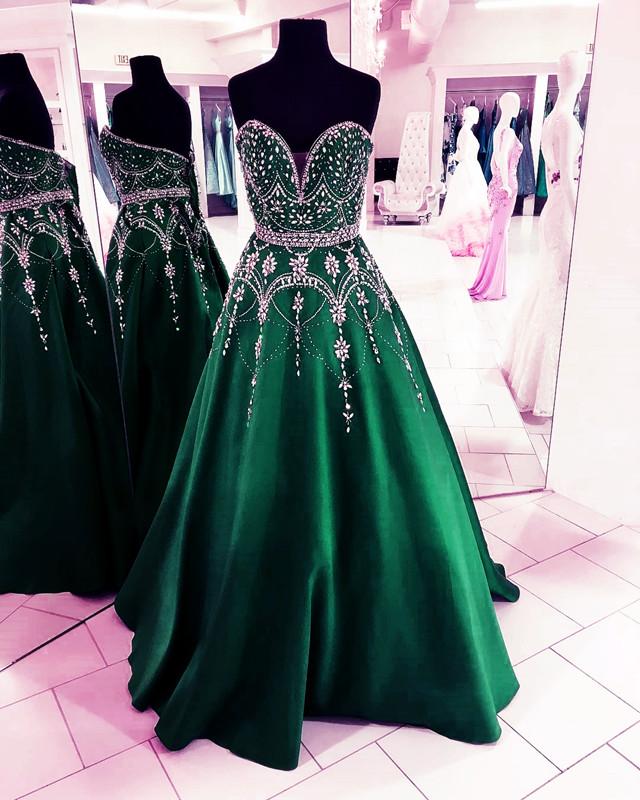 Dark-Green-Ball-Gowns