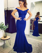 Cargar imagen en el visor de la galería, Royal Blue Mermaid Prom Dresses 2020
