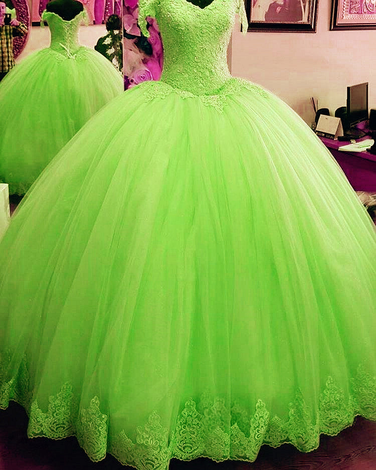 Lime Green Quinceanera Dresses