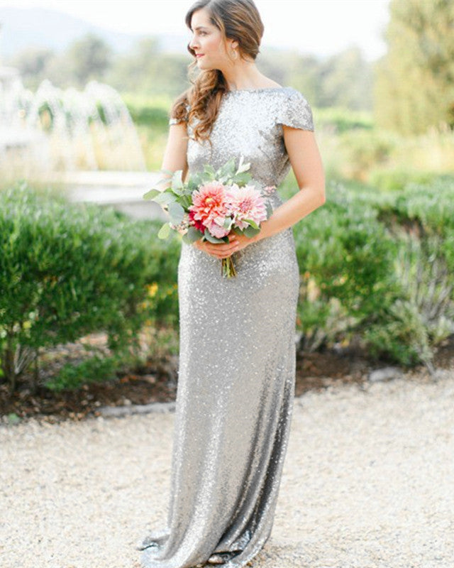 Silver-Bridesmaid-Dresses